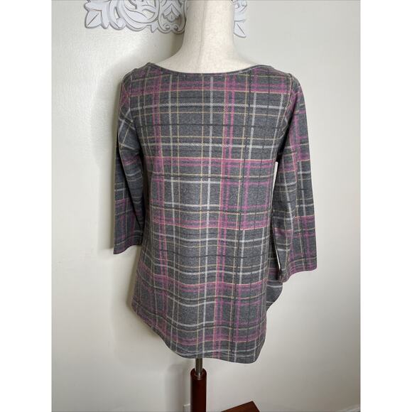 MAMATAYOE size M Flannel Tunic 3/4 Sleeves Designed in Spain Made in Portugal - Picture 7 of 15